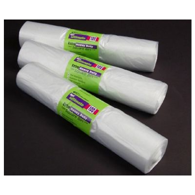 Medium Density Clear Square Bin Liners Case of 500