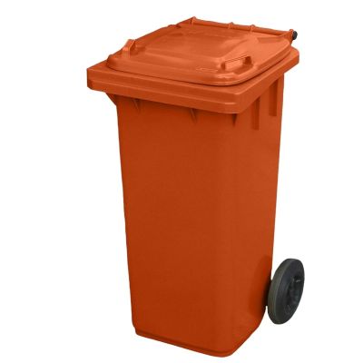 120 Litre 2 Wheel Bin | Orange
