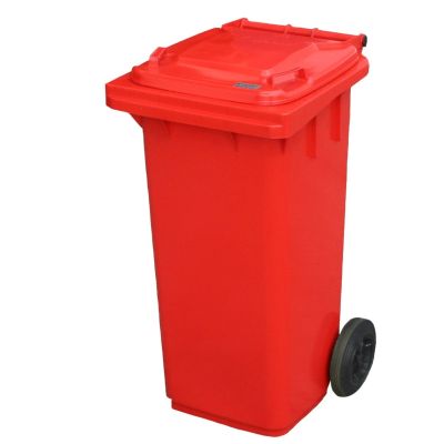 120 Litre 2 Wheel Bin | Red