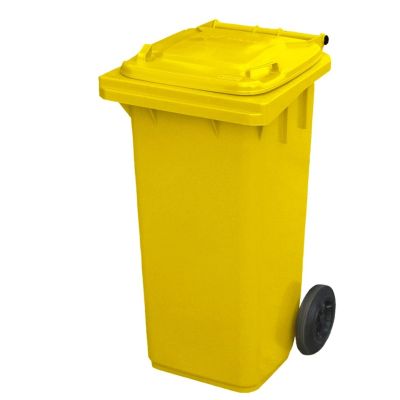 120 Litre 2 Wheel Bin | Yellow