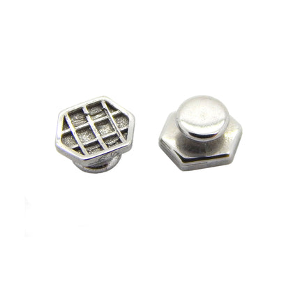 Bondable Contoured Lingual Buttons with hexagonal base 