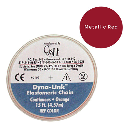 Dyna-Link Chain Metallic Red Continuous 