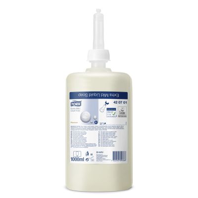 Tork Sensitive Extra Mild Liquid Soap 1 Litre 420701 (Case of 6)