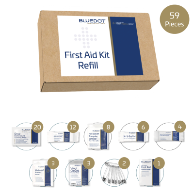 Blue Dot HSE Standard 50 Person First Aid Kit Refill