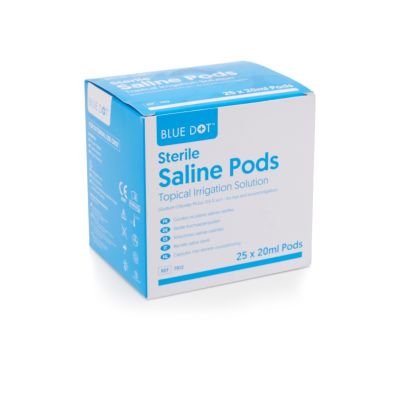 Blue Dot 20ml Sterile Eye Wash Pods (Box of 25)