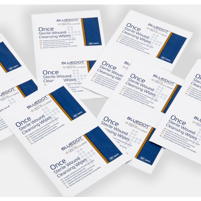 Blue Dot Once Sterile Saline Wipes (Case 2000)