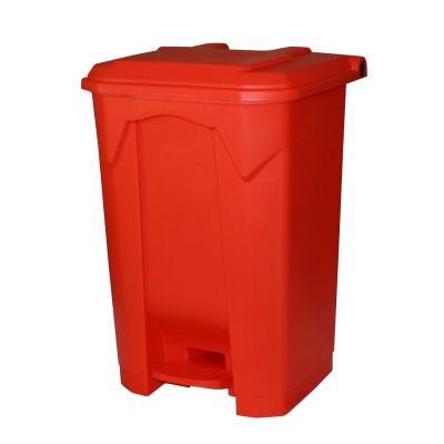 80 Litre Step On Pedal Bins in Red