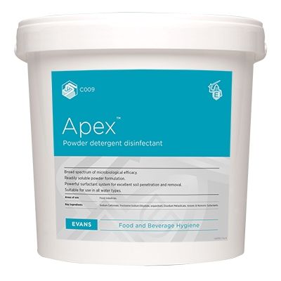 Evans Apex Chlorinated Detergent Disinfectant Powder - 15kg