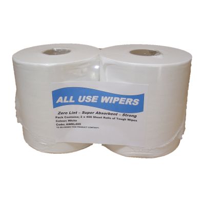 Large Low Lint Wiper Roll Twin Pack