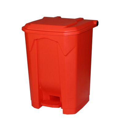 50 Litre Step On Pedal Bins in Red