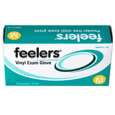 Clear Vinyl Powder Free Gloves - Box of 100 Medium