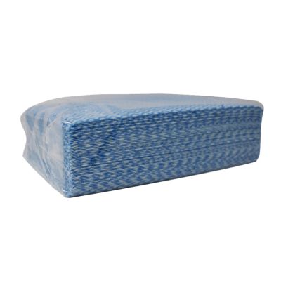 Anti-Bac Medium Blue Wavy Line Cloth (Pack of 50)