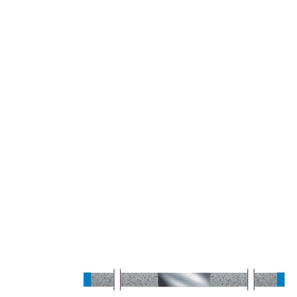 Komet Diamond Strip Double Sided Blue 45 micron Medium  DS37D 