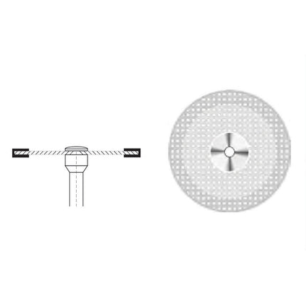 Superflex Diamond Open Meshed Disc Double Sided 22mm Diameter, 0.15mm Thickness. 