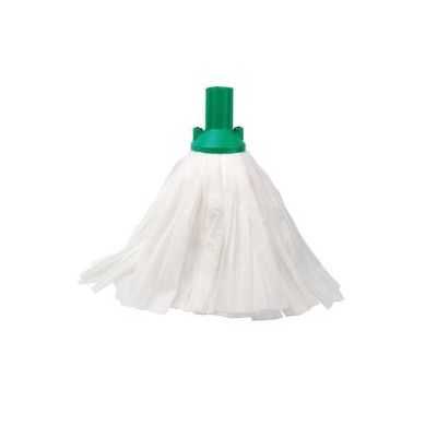 Big White Exel Socket Mop - Large 150g with Green Fitting