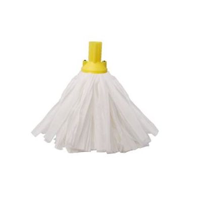 Big White Exel Socket Mop - Large 150g with Yellow Fitting