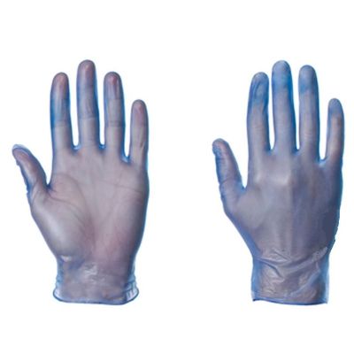 Blue Vinyl Powderfree Gloves Pack of 100 Large