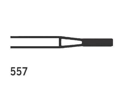 Jet TC Burs Straight Fissure Cross Cut FG 557 010 