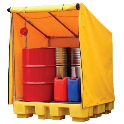 4 Drum Spill Pallet with Framed Cover
