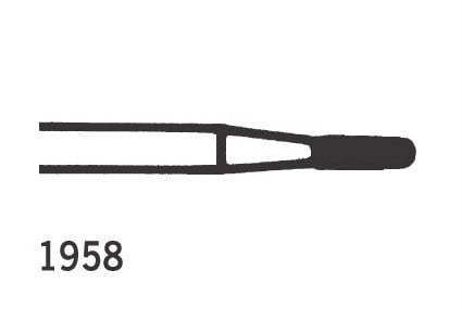 Jet TC Burs Straight Fissure Dome Fine Cross Cut FG 1958 012 