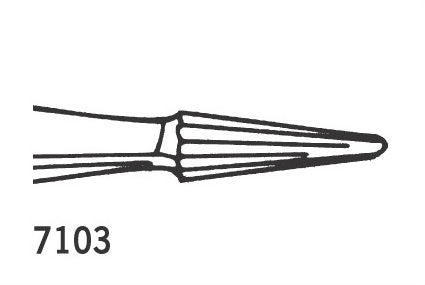 Jet TC Burs Flame Shaped Trimming & Finishing FG 7103 012 