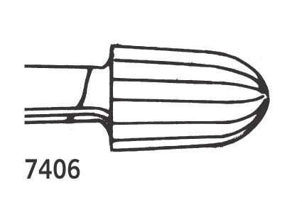 Jet TC Burs Egg Shaped Trimming & Finishing FG 7406 018 