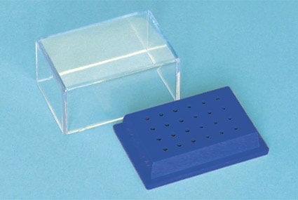 Aluminium Bur Stand 24 Holes Blue - FG/RA 