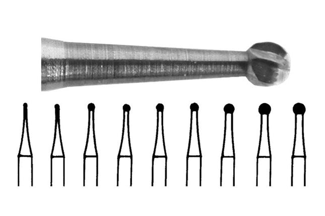 Tungsten Carbide Burs Round Plain Cut FG 1 008 