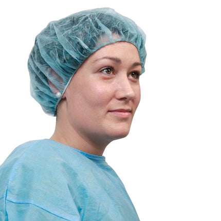Non Woven Bouffant CAP PP 10 G Blue 