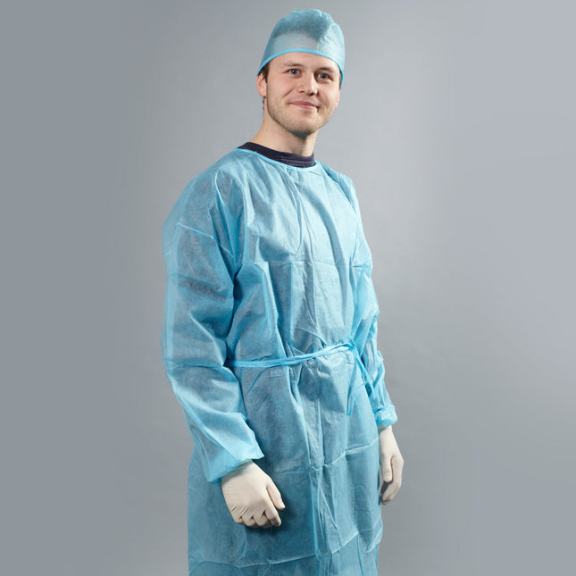 Gown Isolation Sterile Small Blue 