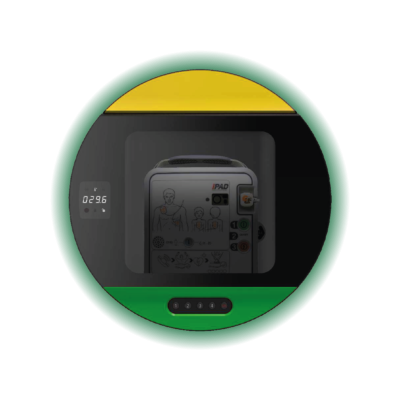 DefibSafe 3 Exterior Defibrillator Cabinet - Green & Yellow