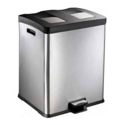 Multi-liner Stainless Steel Recycling Pedal Bin 60 litres
