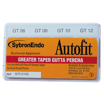 Autofit Greater Taper Gutta Percha Points Size .08 
