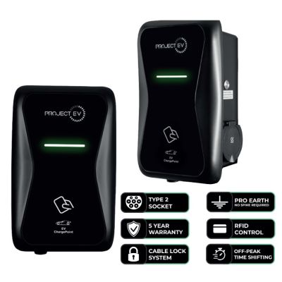 Project EV 7.3kW Pro Earth Wall AC Charger EVA-07S-SE-RFID