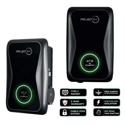 Project EV 7.3kw Earth Wall AC Charger EVA-07S-SE