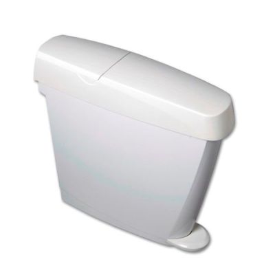 SanibinÂ® 20 Litre Pedal Sanitary Bin in White