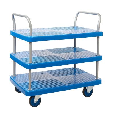 ProPlaz Blue Platform Truck/Trolley - Three Tier