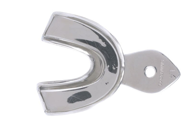 Stainless Steel Impression Trays Plain Lower No.4 Large 