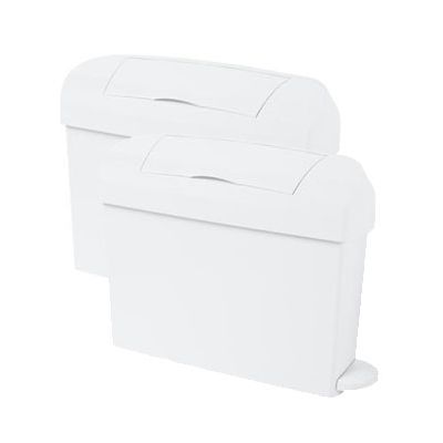 Intima Mini 15 Litre Pedal Sanitary Bin White (Pack of 2)