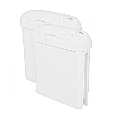 Intima 23 Litre Automatic Sanitary Bin White (Pack of 2)