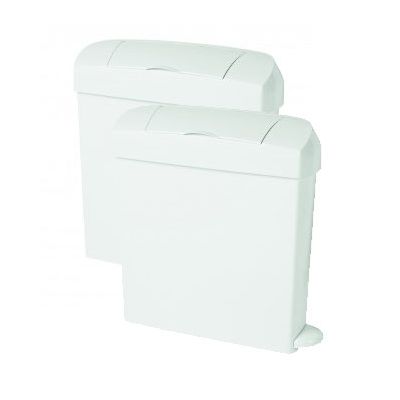 Intima 23 Litre Pedal Sanitary Bin White (Pack of 2)