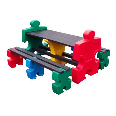 Jigsaw Table and Bench Set 4 Person