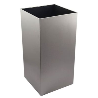 Synergise 50 Litre Open Top Wastebin in Brushed