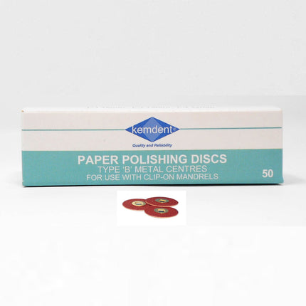 Paper Polishing and Abrasive Discs Type B - Metal Centre (Mooreâ€™s Type) 16mm Fine 