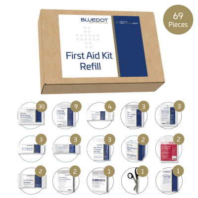 Blue Dot Medium BS 8599-1 (2019) First Aid Kit Refill