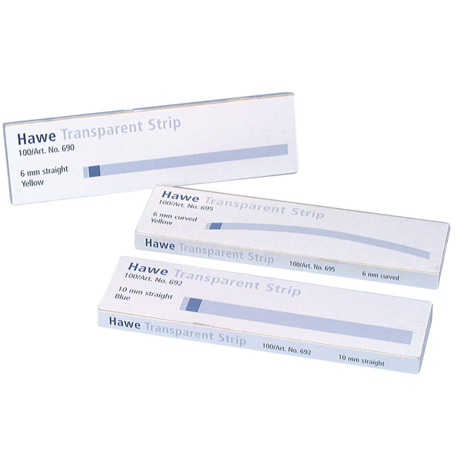 Transparent Strips Curved 8mm x 73mm Red (Ref. 696) 