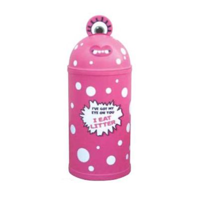 Monster 42 Litre Litter Bin in Pink