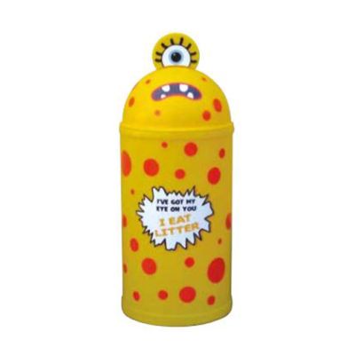 Monster 42 Litre Litter Bin in Yellow