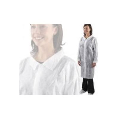 Non Woven Visitors White Coat Large Pack of 100