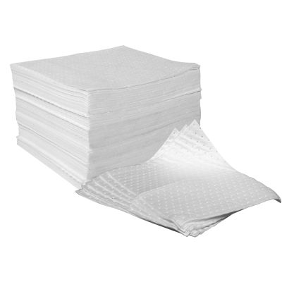 Double Weight Oil & Fuel Pads x 100 in Poly Bag